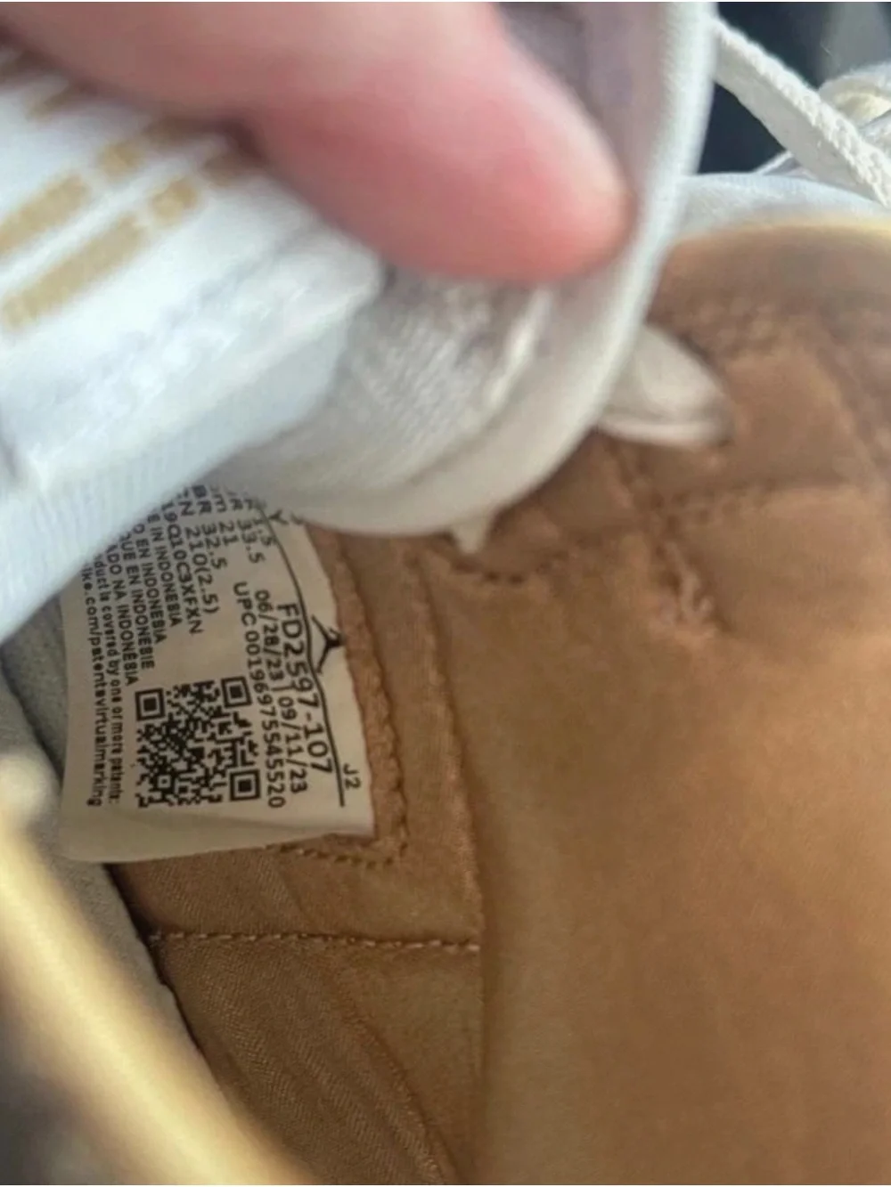 Jordan Kids White and Gold High-Top Sneakers